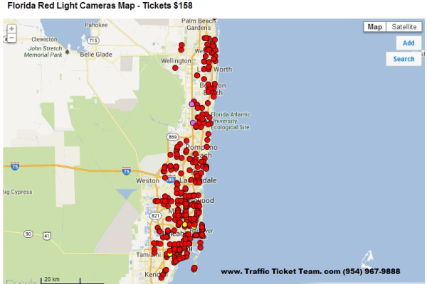 red light camera florida map resized 600
