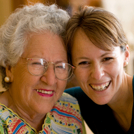 young and old women